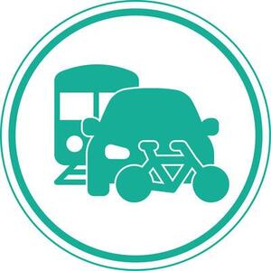 Bild vergr&ouml;&szlig;ern: Icon: Bus, Auto und Fahrrad